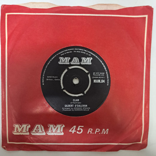 Gilbert O'Sullivan - Clair (Vinyl 7" Single) NM