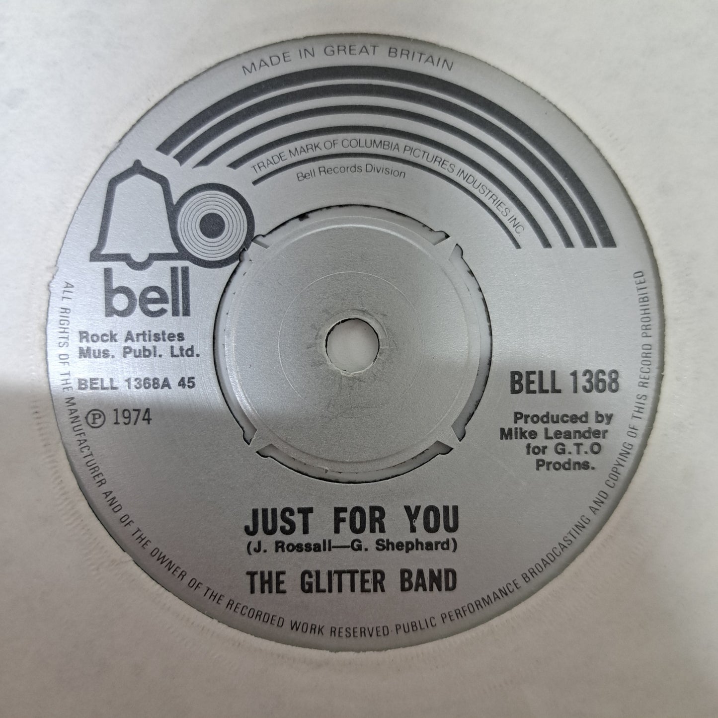 Glitter Band - Just for You (Vinyl 7" Single) EX