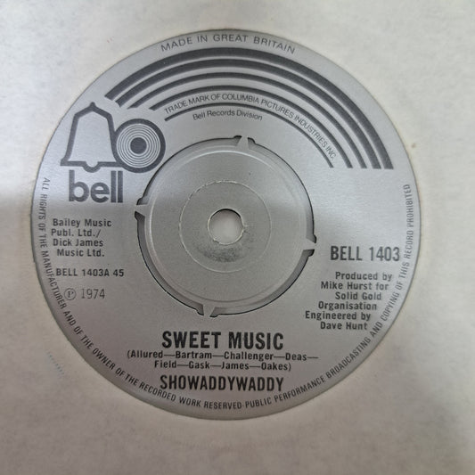 Showaddywaddy - Sweet Music (Vinyl 7" Single) EX