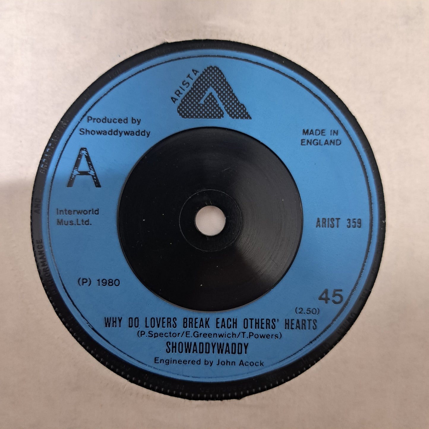 Showaddywaddy - Why do lovers Break each others hearts (Vinyl 7" Single) EX