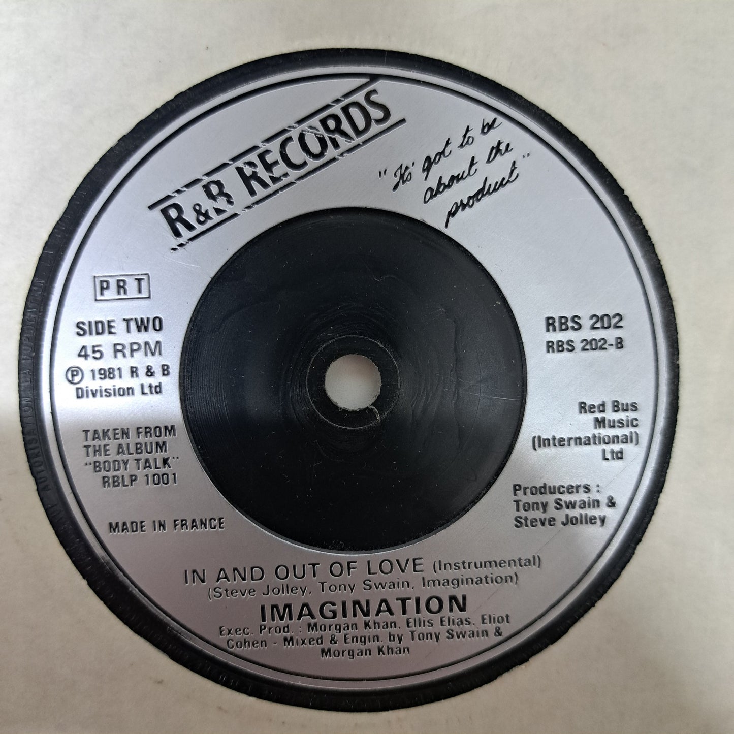 Imagination - In and Out of Love (Vinyl 7" Single) NM
