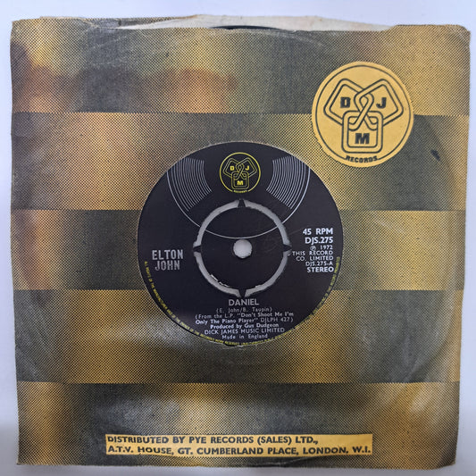 Elton John - Daniel (Vinyl 7" Single) NM
