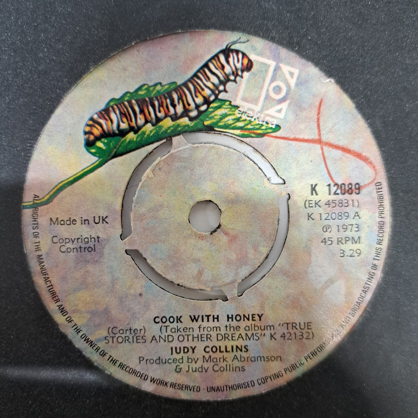 Judy Collins - Cook with Honey (Vinyl 7" Single) NM