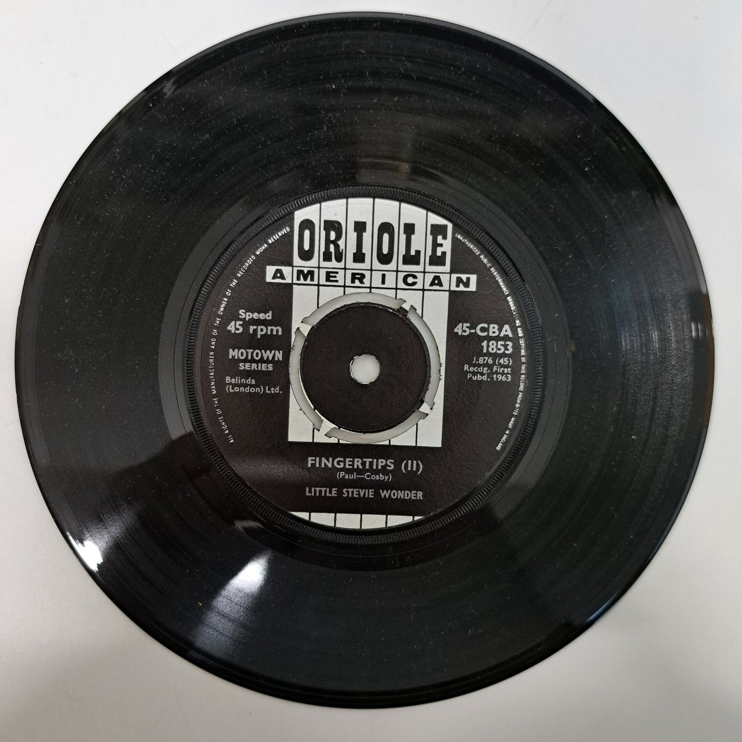 Little Stevie Wonder - Fingertips (Vinyl 7" Single UK 1963 Oriole) NM