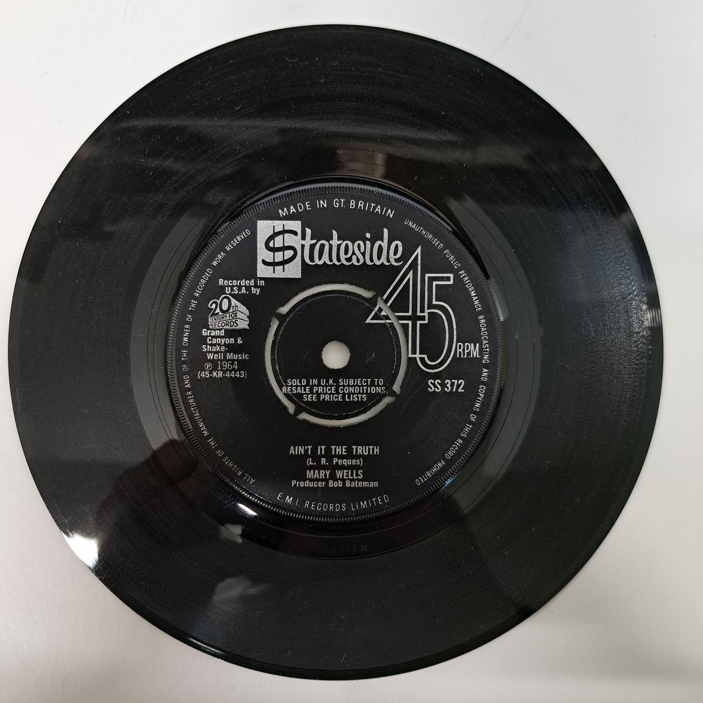 Mary Wells - Ain't It The Truth (Vinyl 7" Single) EX+