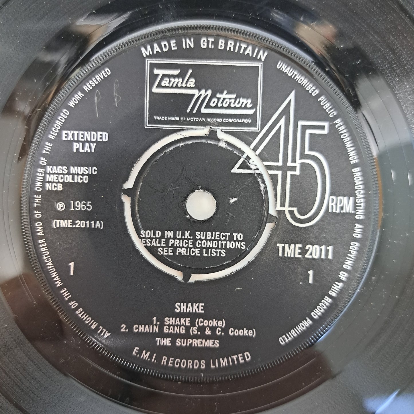 Supremes - Shake (Vinyl 7" EP UK 1966 Motown) VG/EX