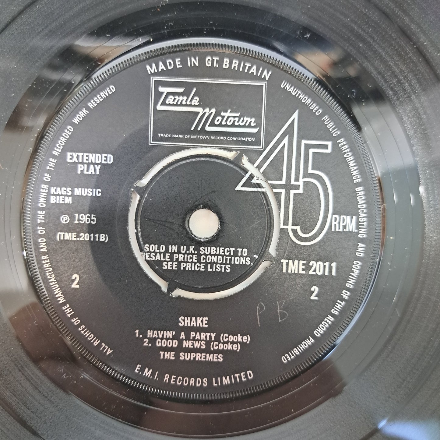Supremes - Shake (Vinyl 7" EP UK 1966 Motown) VG/EX