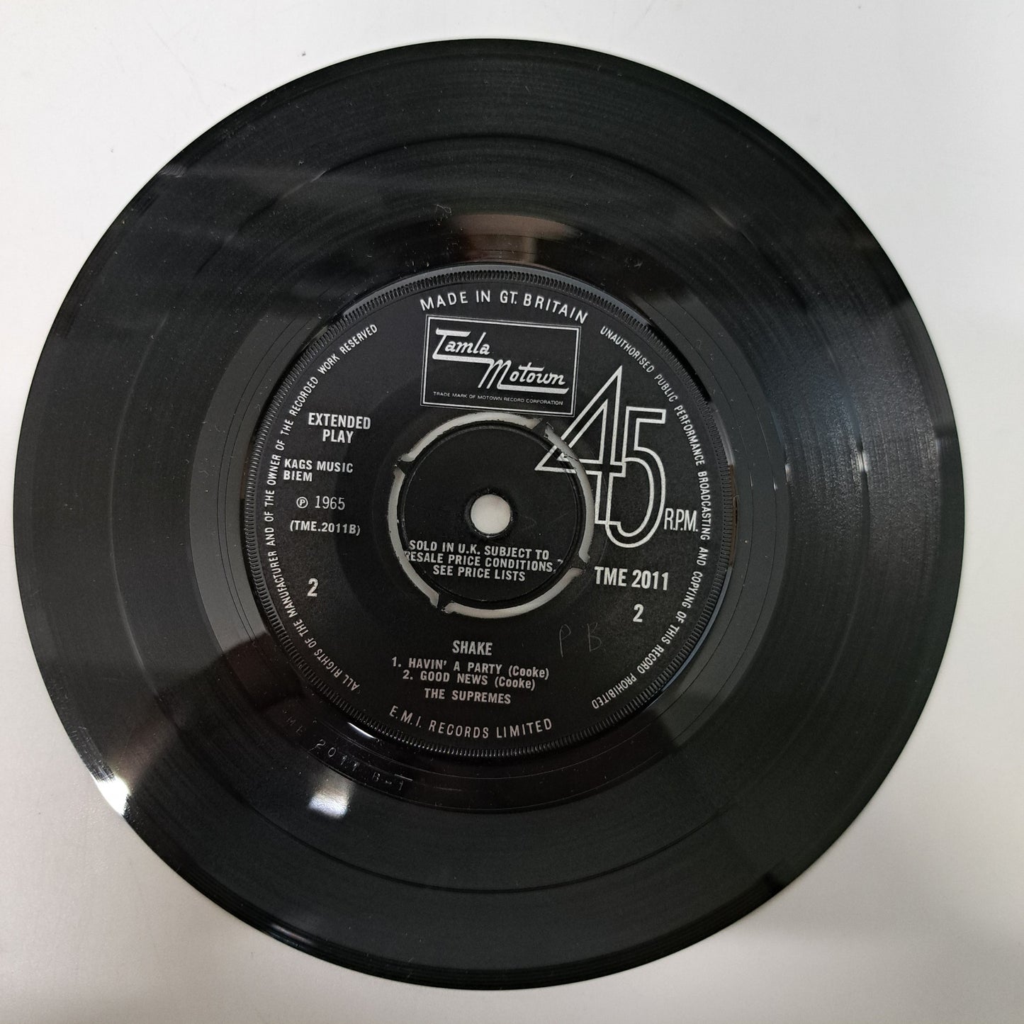 Supremes - Shake (Vinyl 7" EP UK 1966 Motown) VG/EX