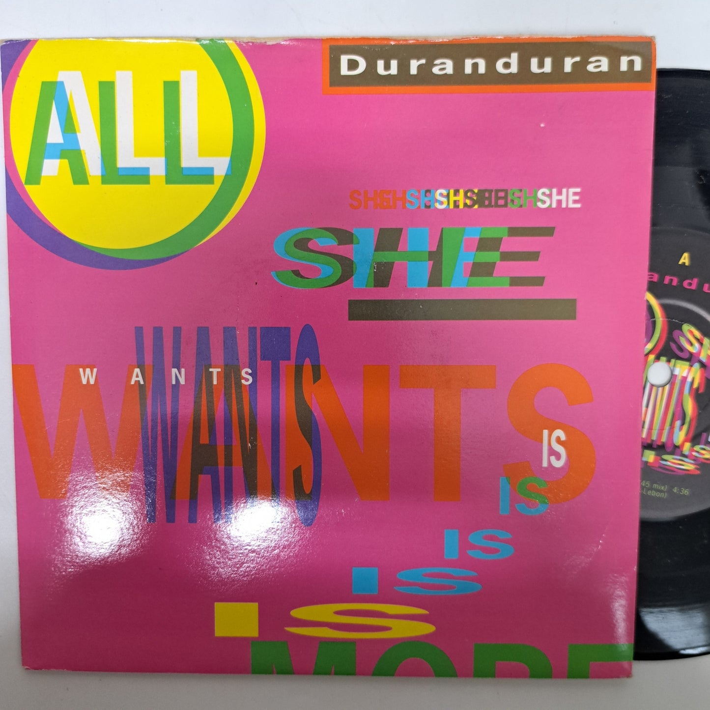 Duran Duran - All She Wants Is (Vinyl 7" Single) VG+/EX
