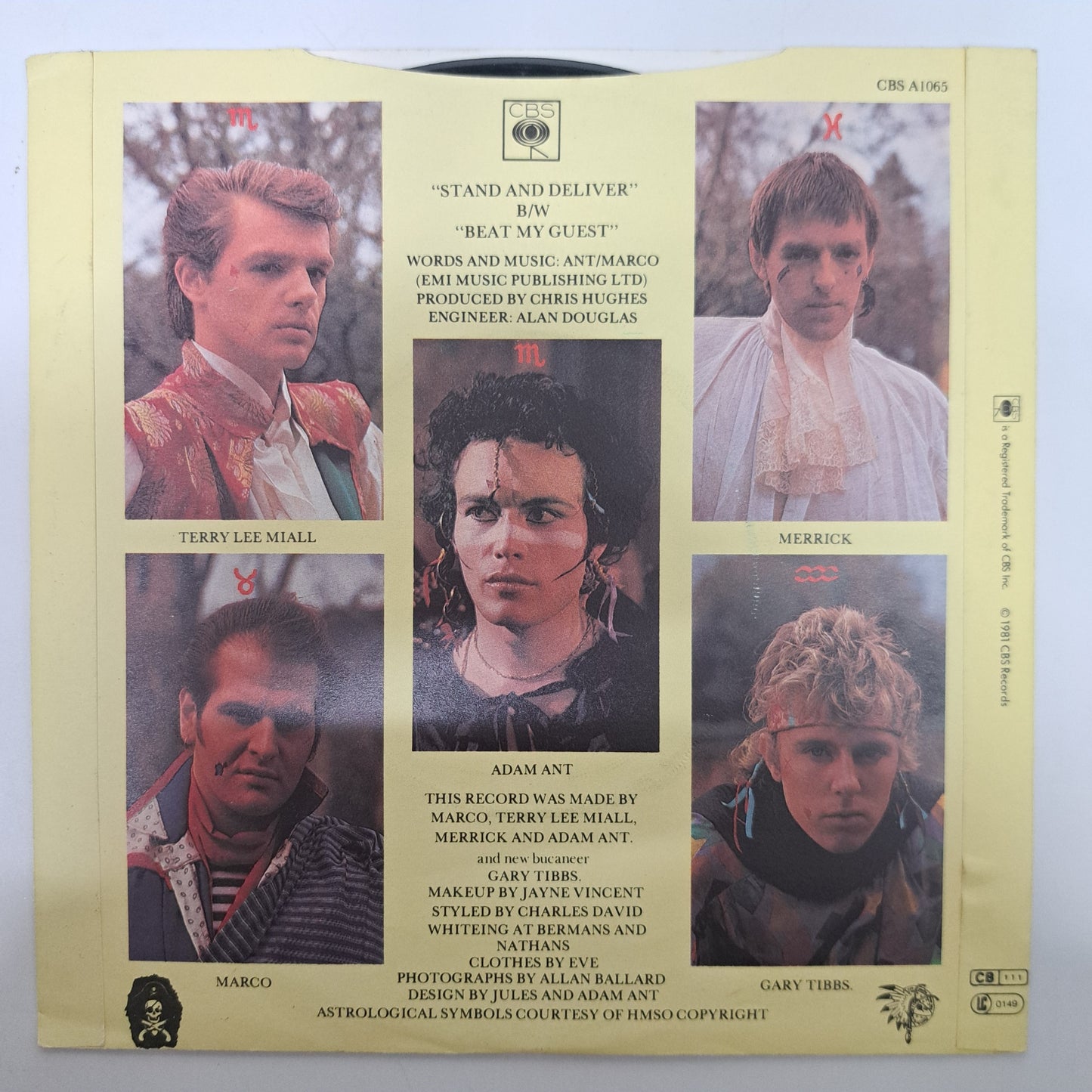 Adam and the Ants - Stand & Deliver (Vinyl 7" Single) EX/EX