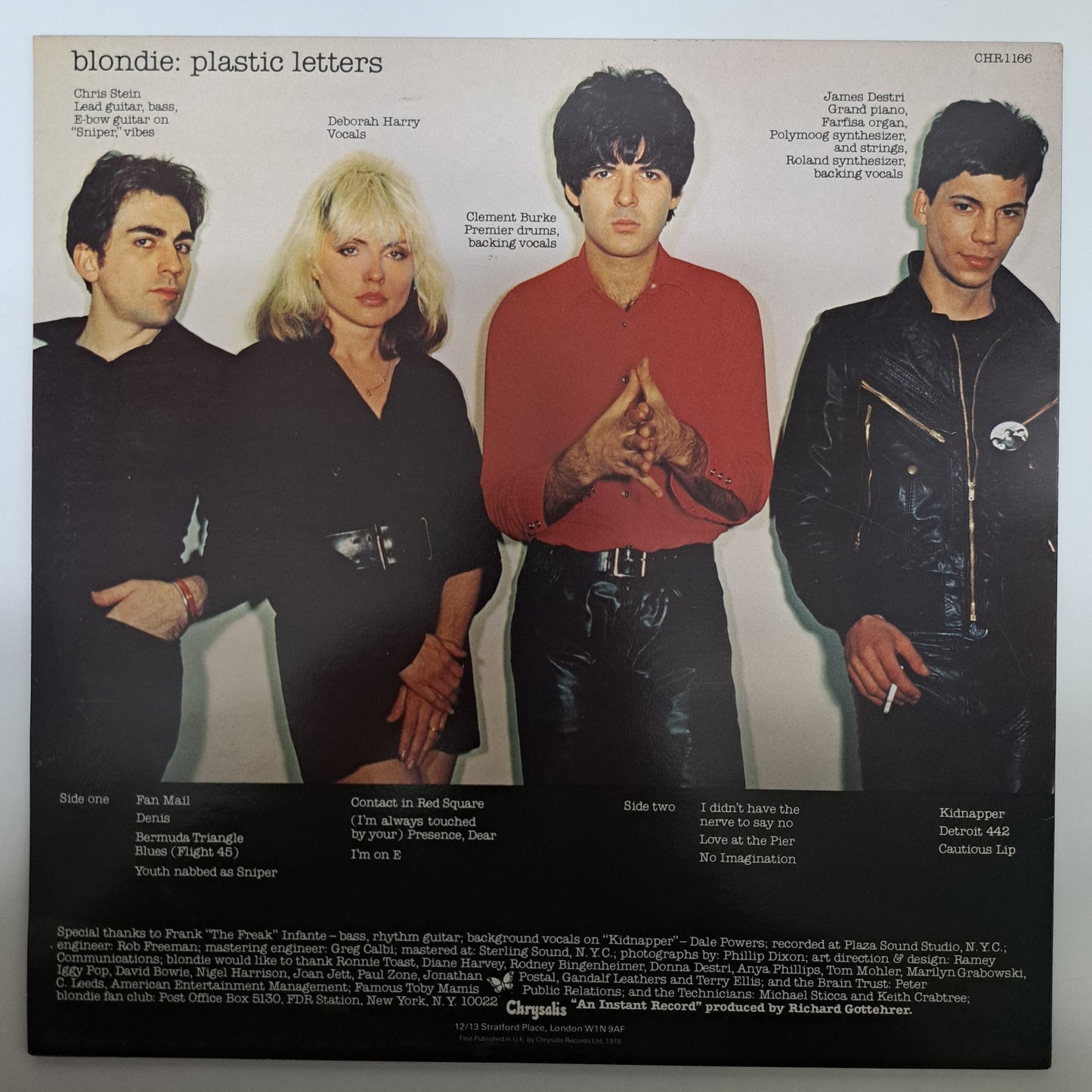 Blondie - Plastic Letters (Vinyl LP 1978 UK) [Pecko/Tone Cut] NM/NM