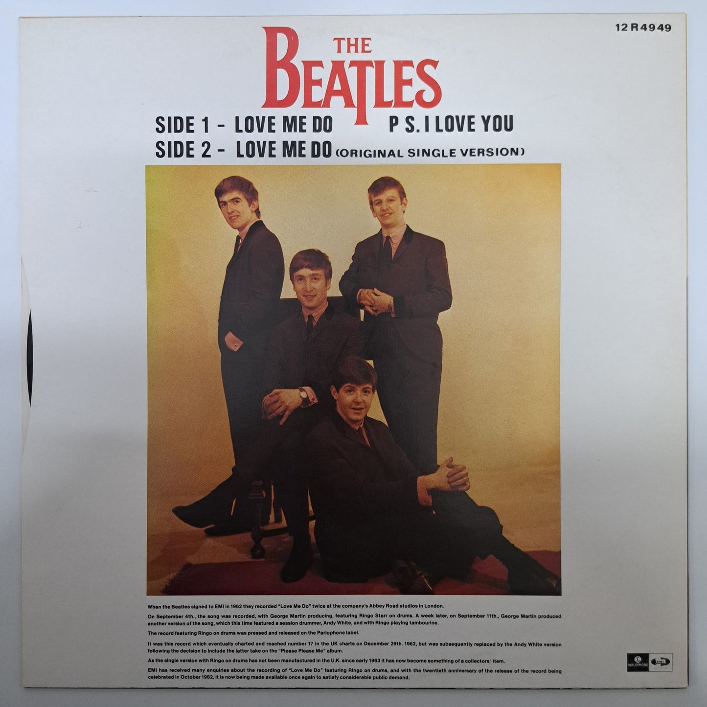 Beatles - Love Me Do  (Vinyl 12" Single) [Unplayed 1982] NM/M