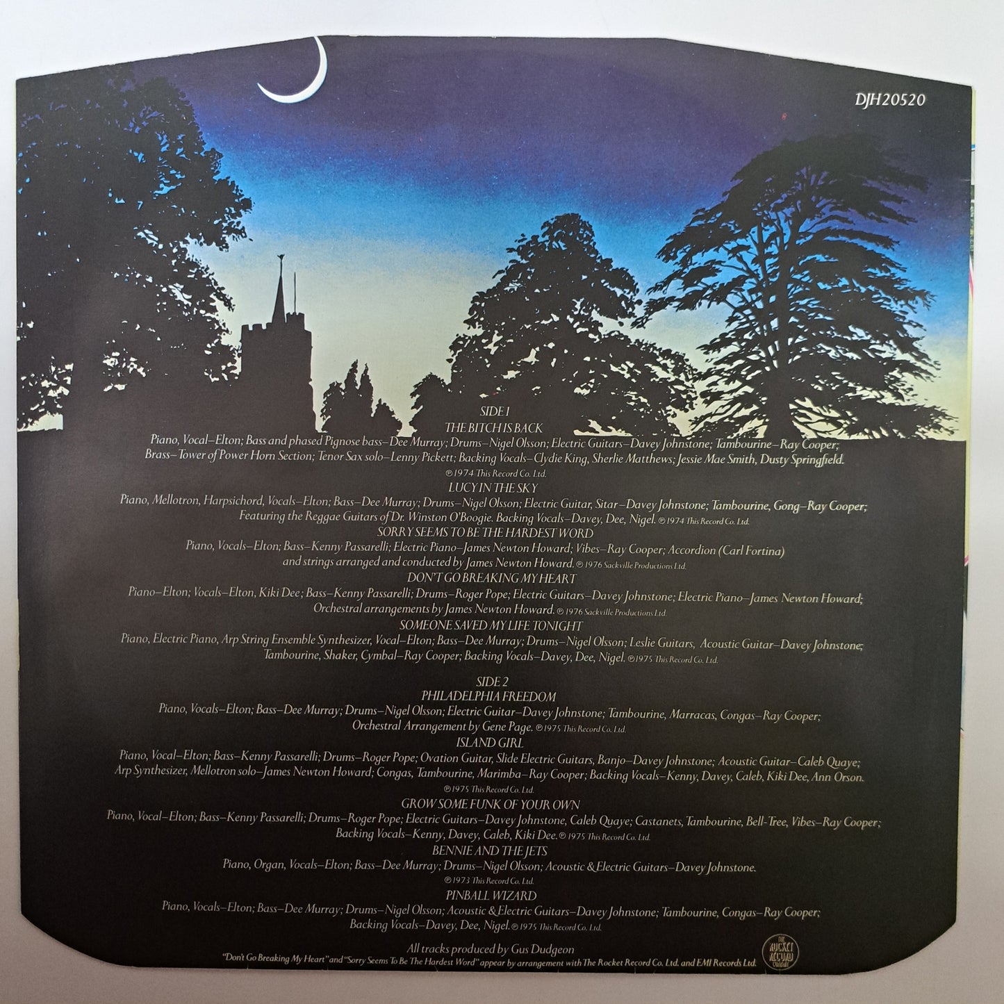 Elton John - Greatest Hits Vol II (Vinyl LP 1977 UK Complete) EX/EX