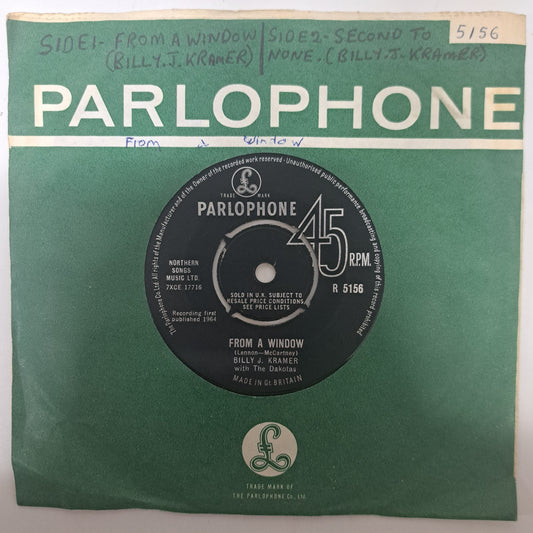 Billy J Kramer with the Dakotas - From a Window (Vinyl 7" Single) NM