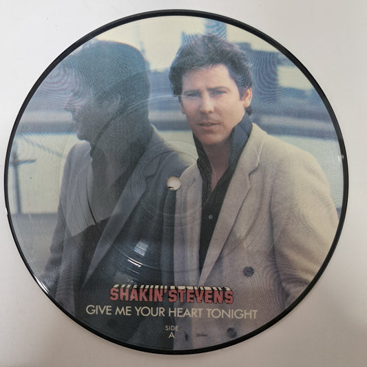 Shakin' Stevens - Give Me Your Heart Tonight (Vinyl 7" Picture Disc Single) EX