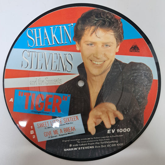 Shakin' Stevens & the Sunsets - Tiger (Vinyl 7" Picture Disc Single) NM