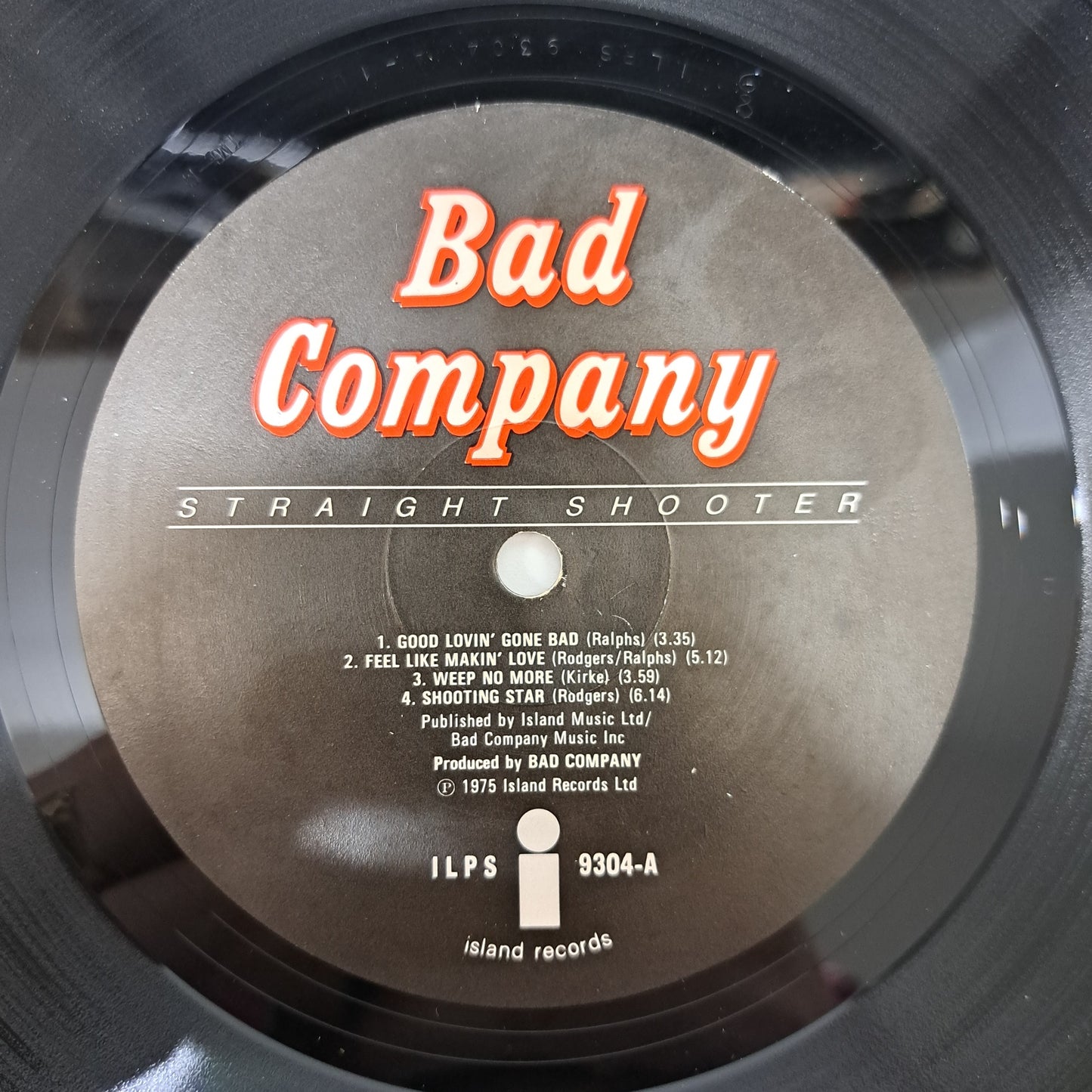 Bad Company - Straight Shooter (Vinyl LP UK 1st Island) NM/NM