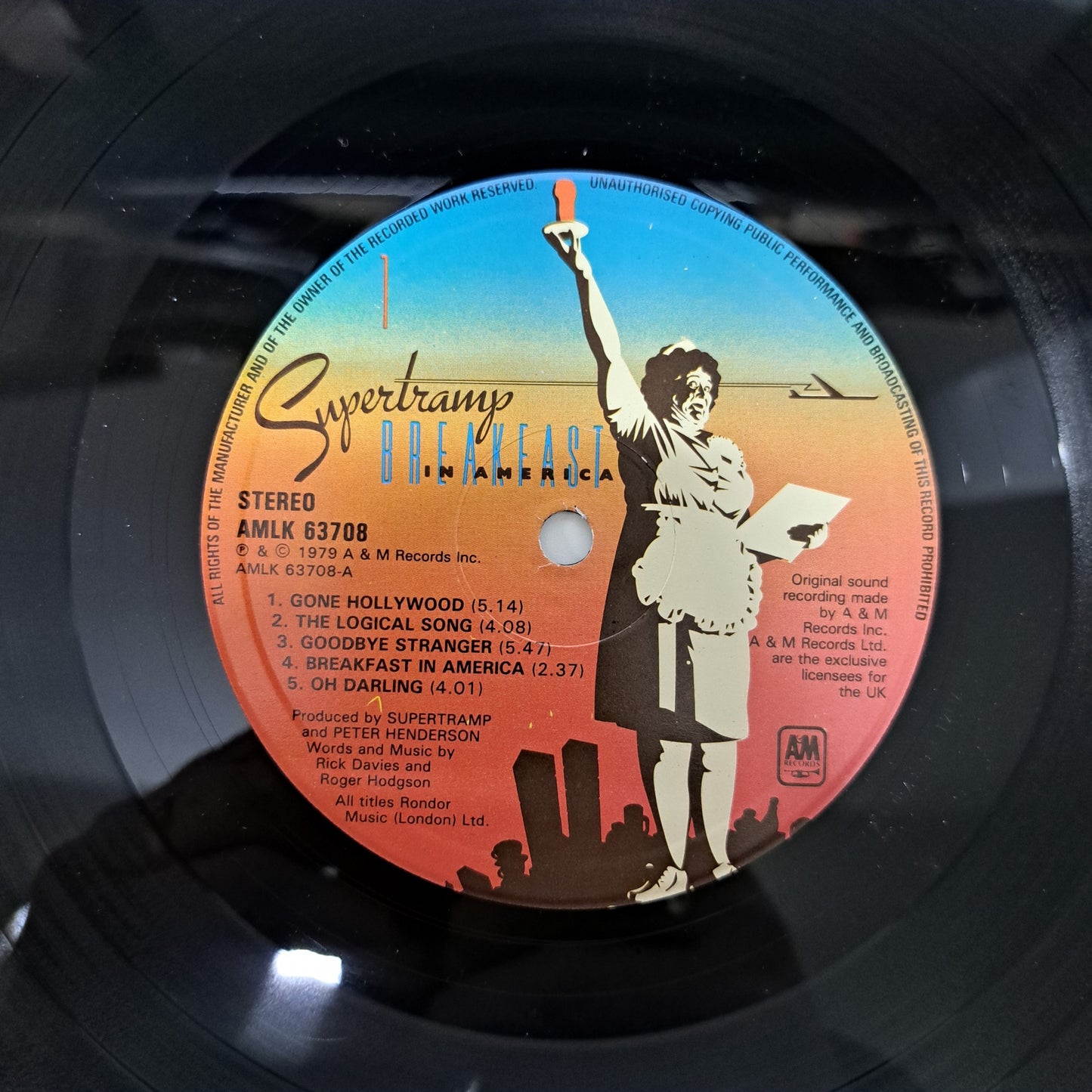 Supertramp - Breakfast in America (Vinyl LP A1/B1) EX/EX