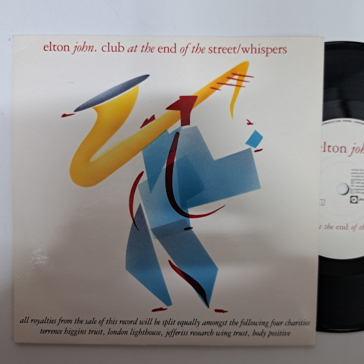 Elton John - Club at the End of the Street (Vinyl 7" Single) EX/EX