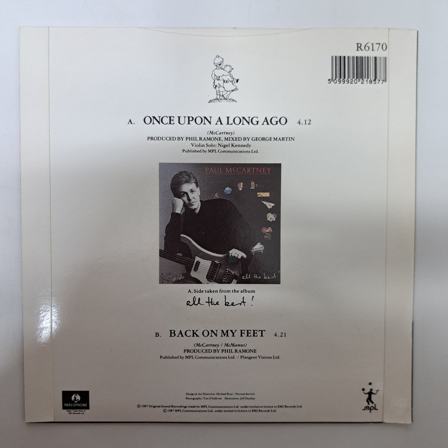 Paul McCartney - Once Upon a Long Ago (Vinyl 7" Single) NM/NM