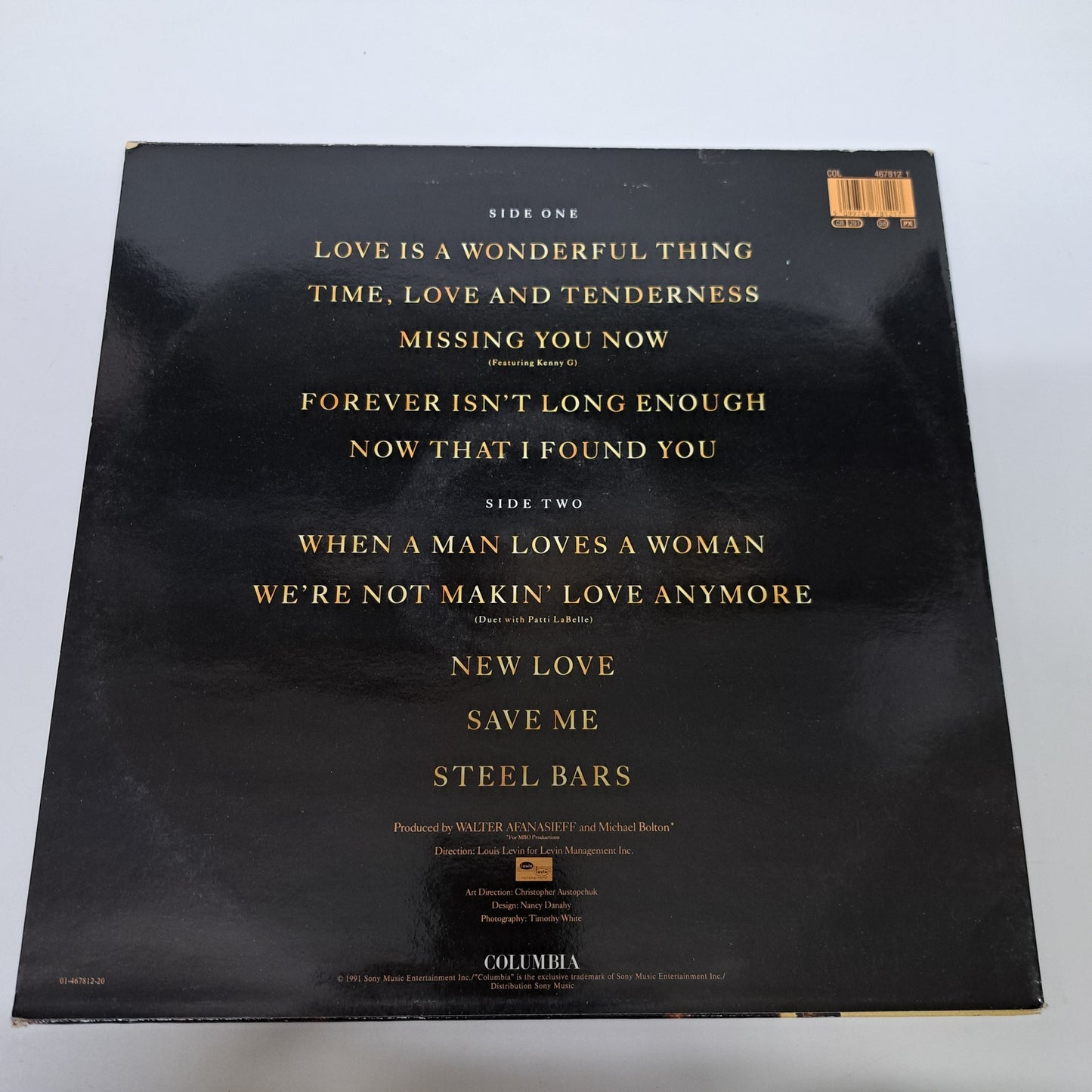 Michael Bolton - Time, Love & Tenderness (Vinyl LP 1991) VG+/NM