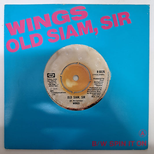 Wings - Old Siam, Sir (Vinyl 7" Single) EX/EX