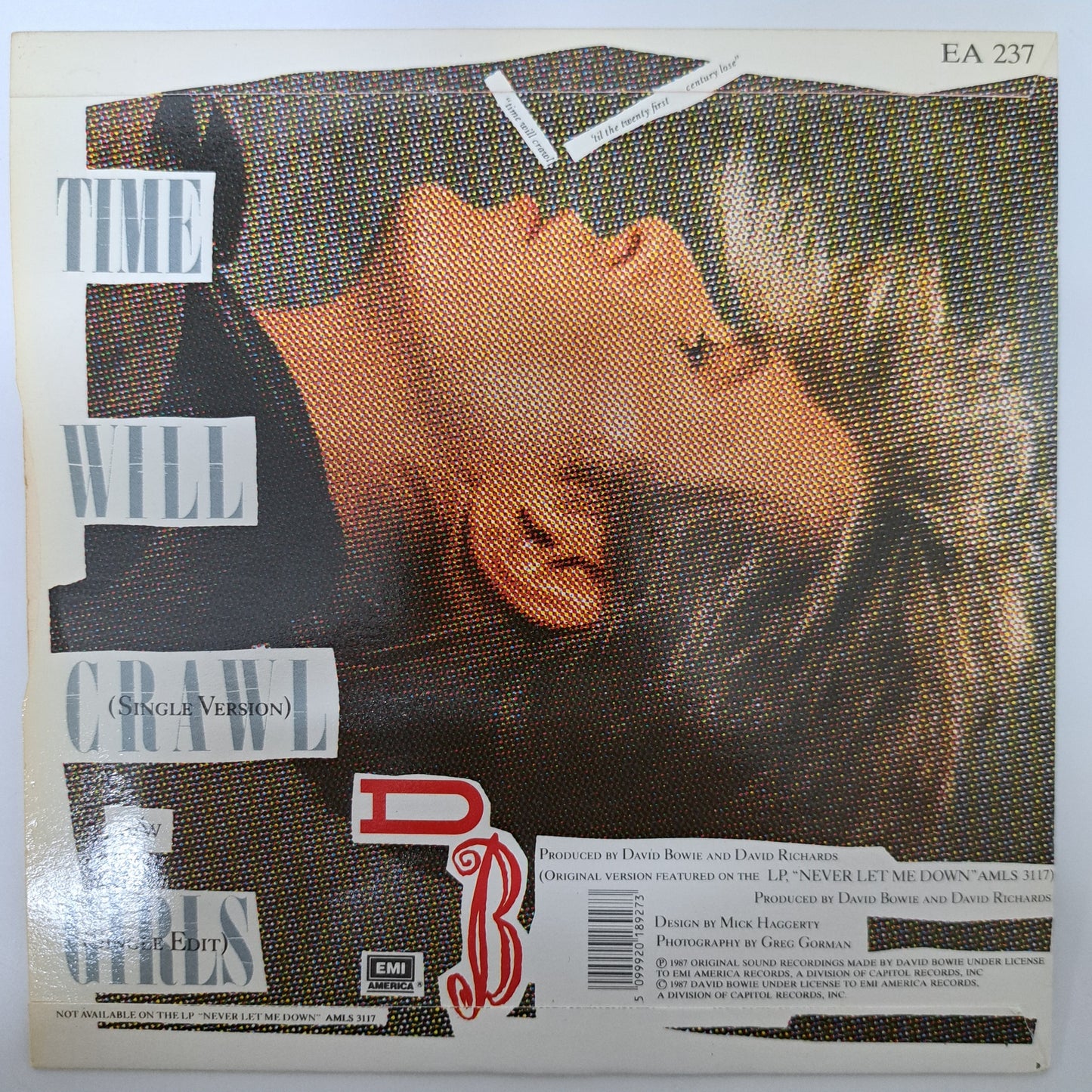 David Bowie - Time Will Crawl (Vinyl 7" Single) EX/NM