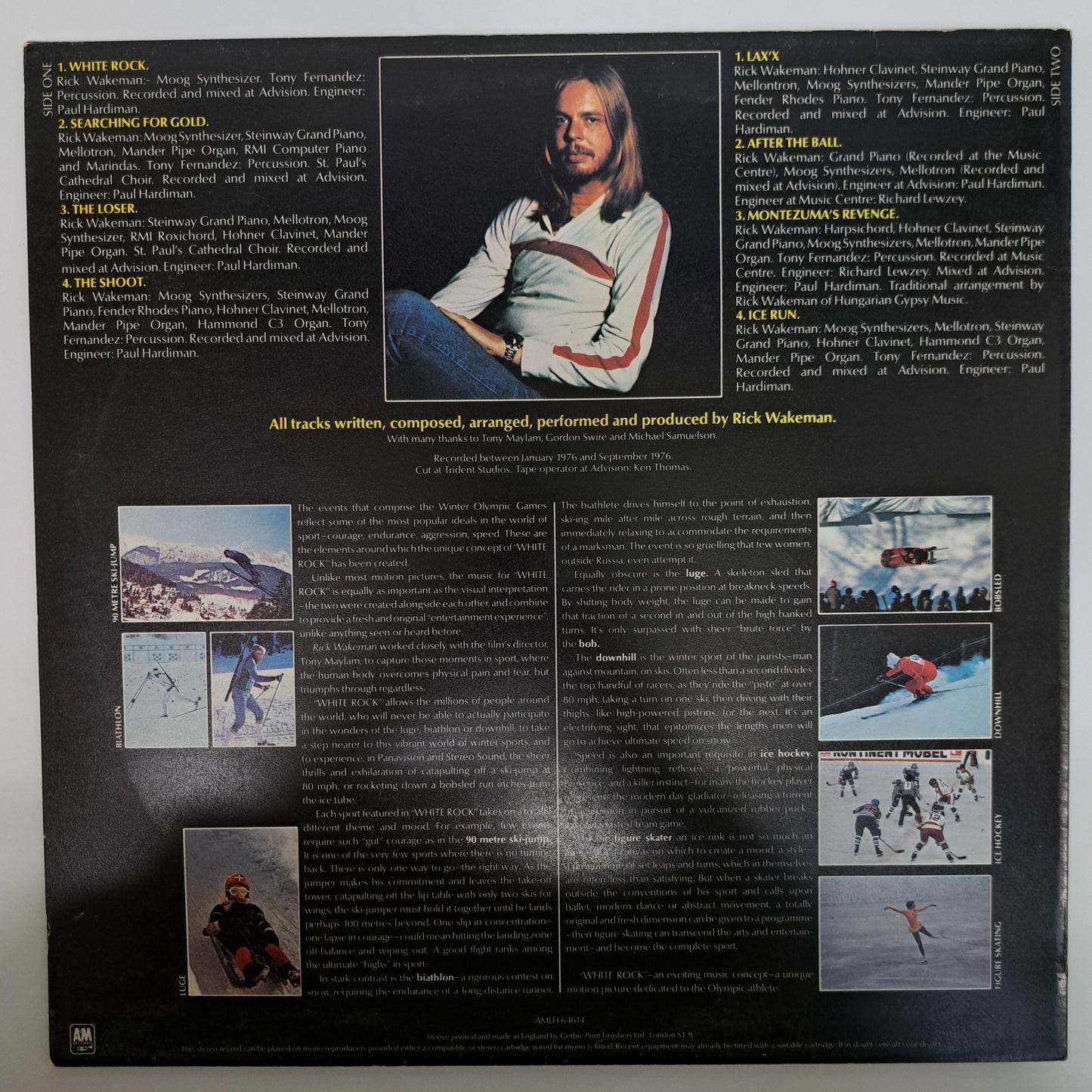 Rick wakeman - White Rock O.S.T (Vinyl Soundtrack LP) VG+/EX