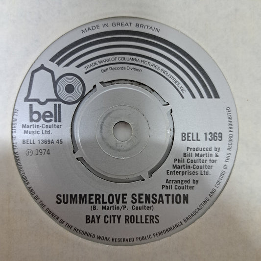 Bay City Rollers - Summerlove Sensation (Vinyl 7" Single) NM