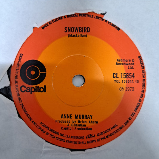 Anne Murray - Snowbird (Vinyl 7" Single) EX