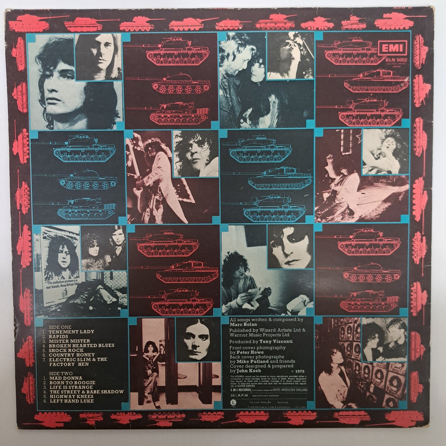 T.Rex - Tanx (Vinyl LP UK 1st Issue 1973) VG+/EX