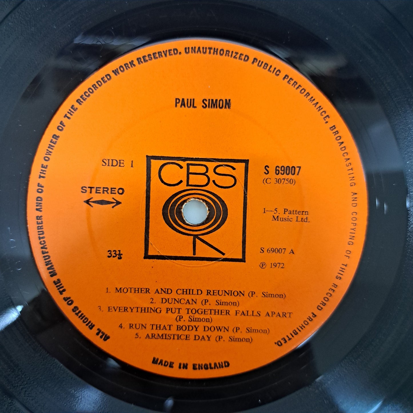 Paul Simon - Self Titled (Vinyl LP UK 1st 1972) NM/NM