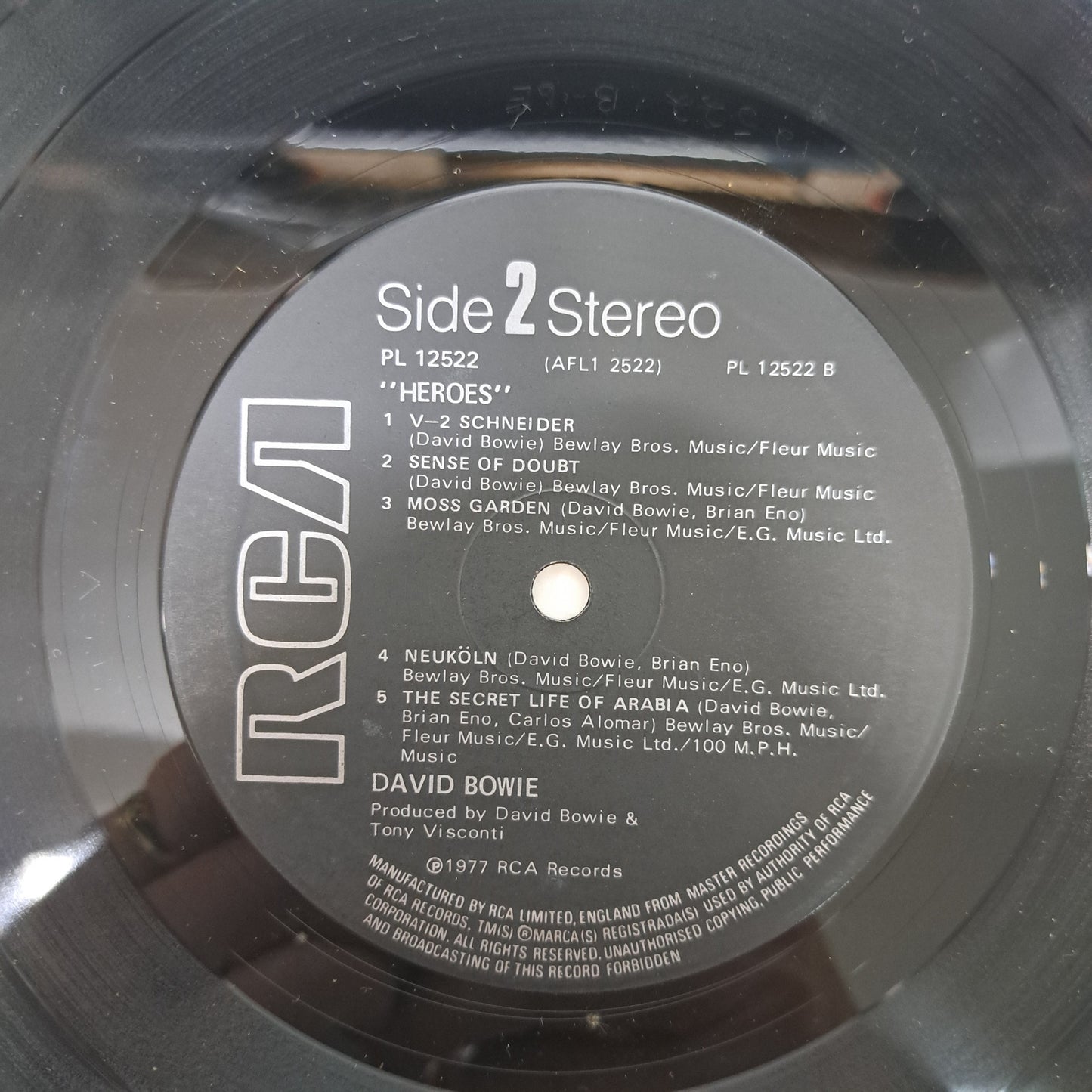 David Bowie - Heroes (Vinyl LP 1980 UK Black Label) EX/NM