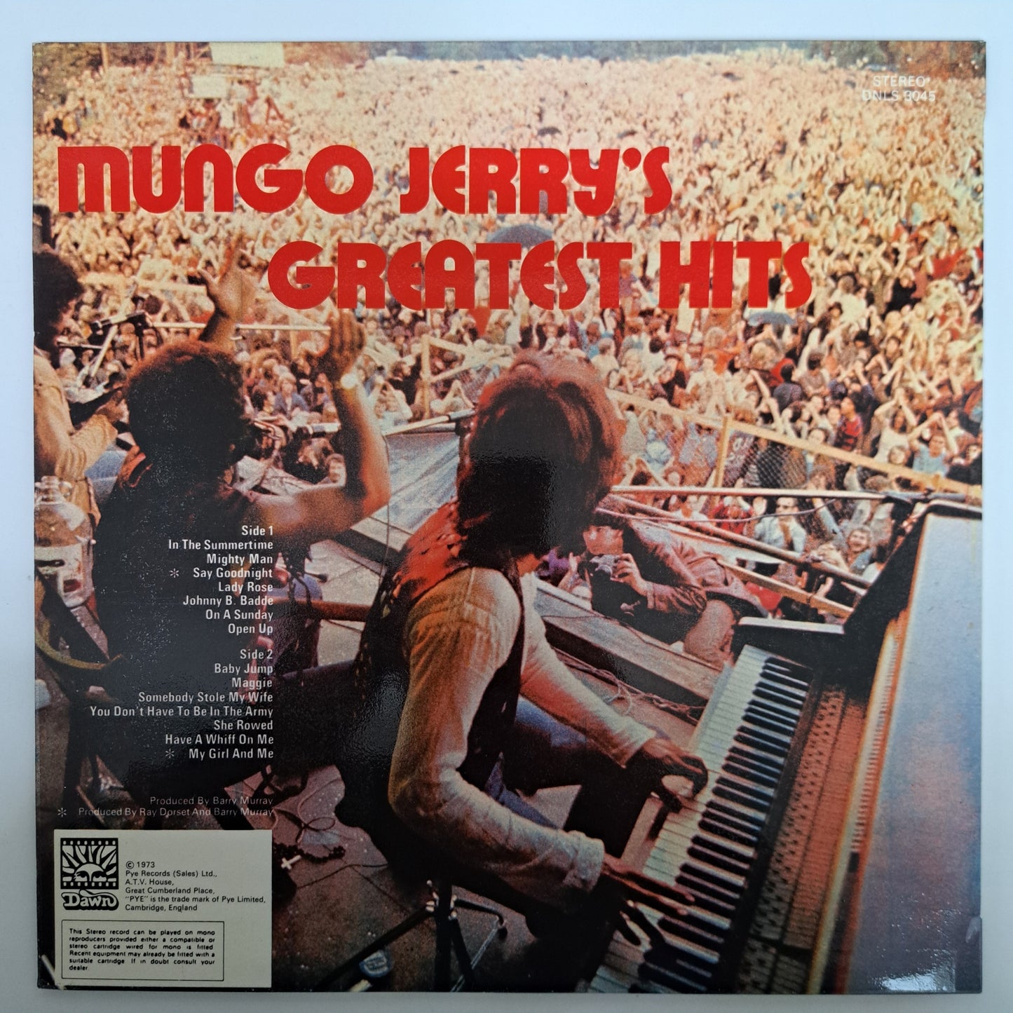 Mungo Jerry - Greatest Hits (Vinyl LP UK 1st 1973) NM/NM
