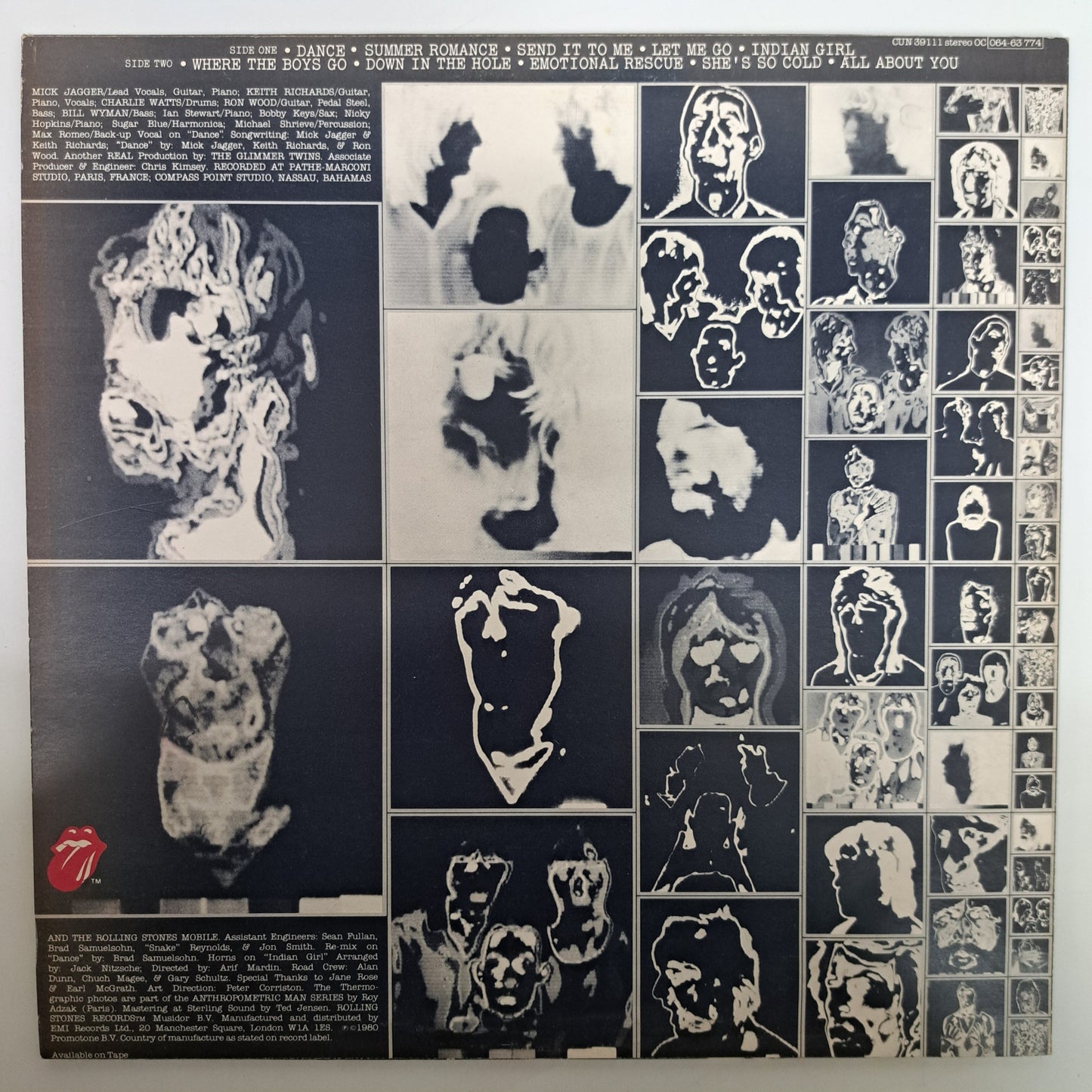 Rolling Stones - Emotional rescue (Vinyl LP + Poster UK 1980) EX/NM