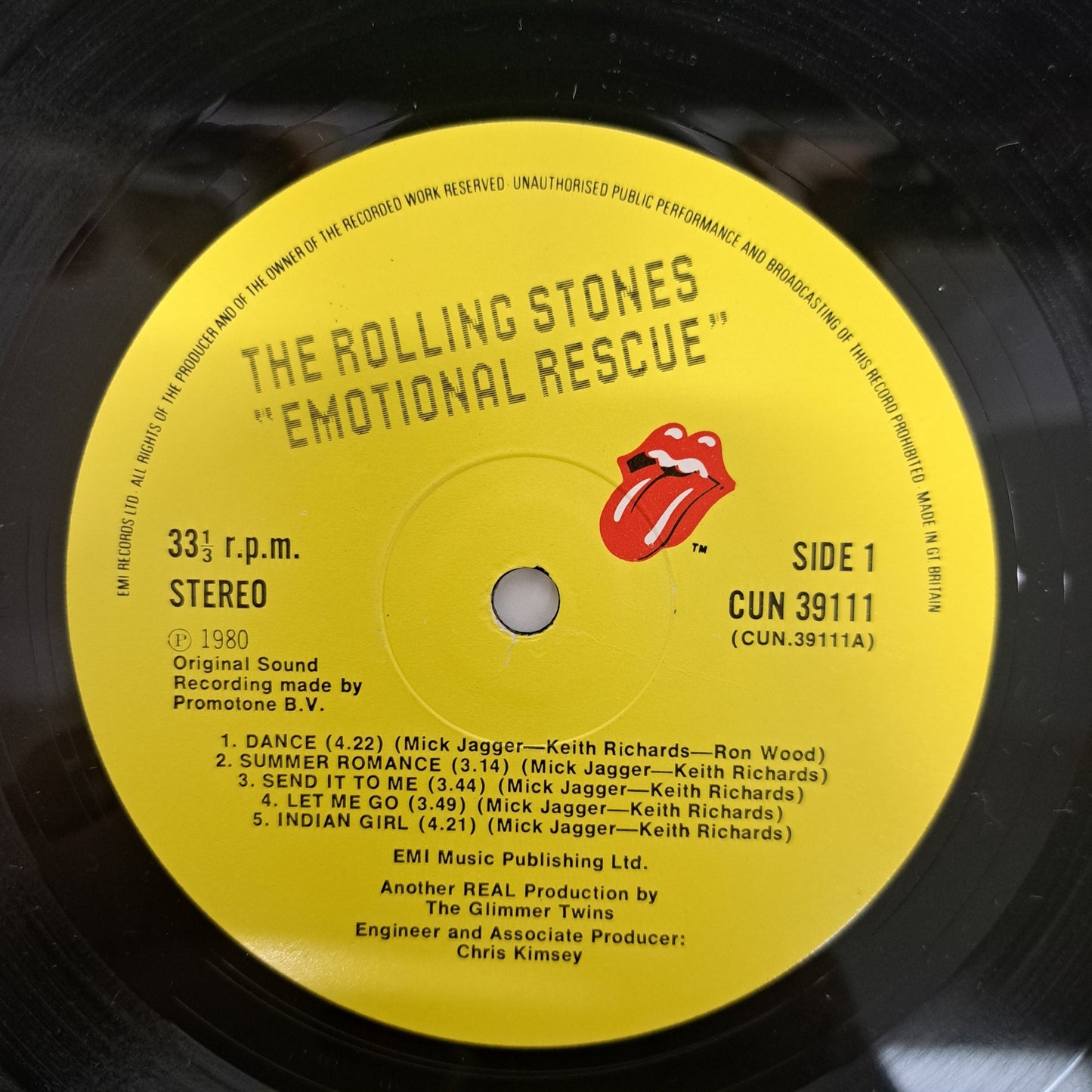 Rolling Stones - Emotional rescue (Vinyl LP + Poster UK 1980) EX/NM