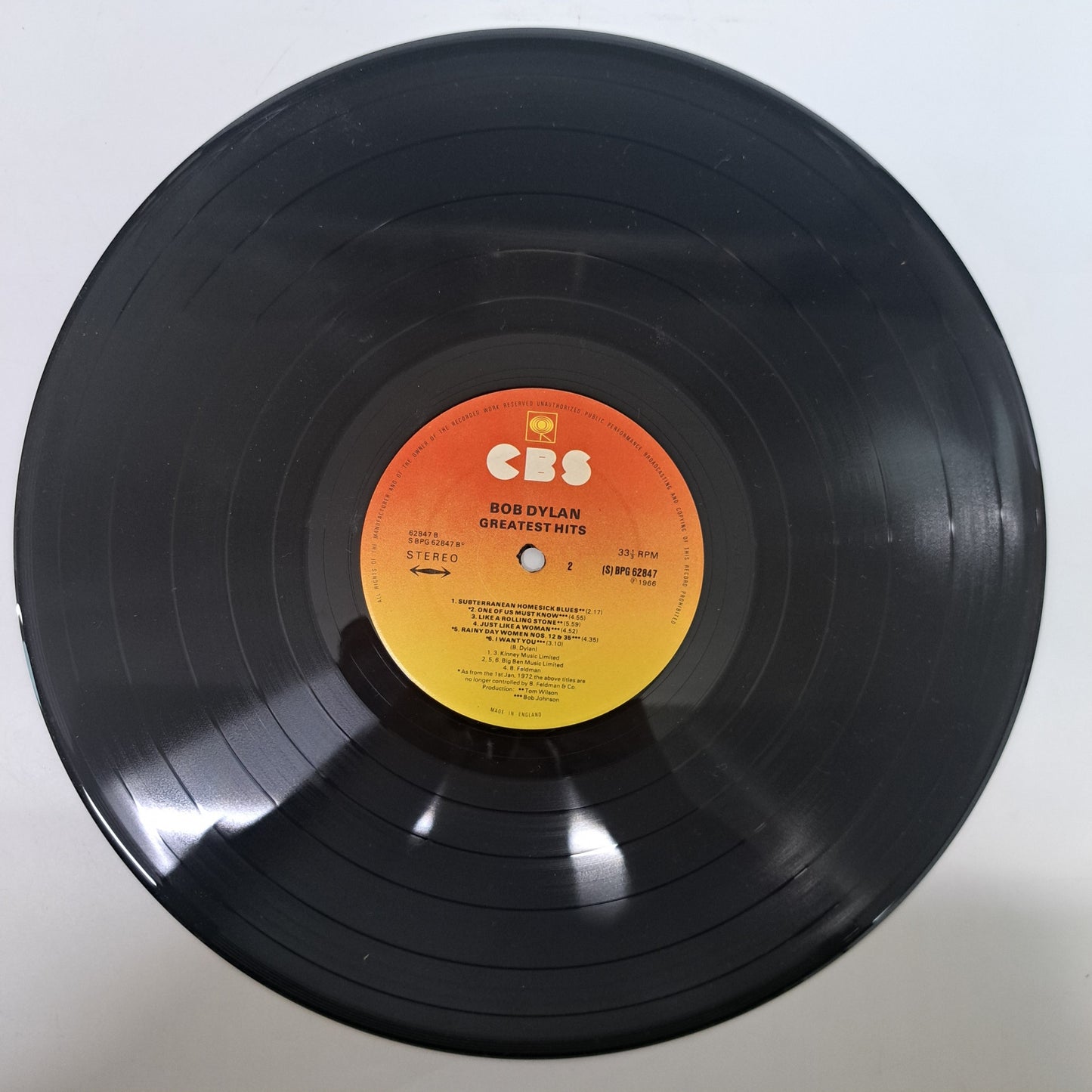 Bob Dylan - Greatest Hits (Vinyl LP UK 1975) NM/NM