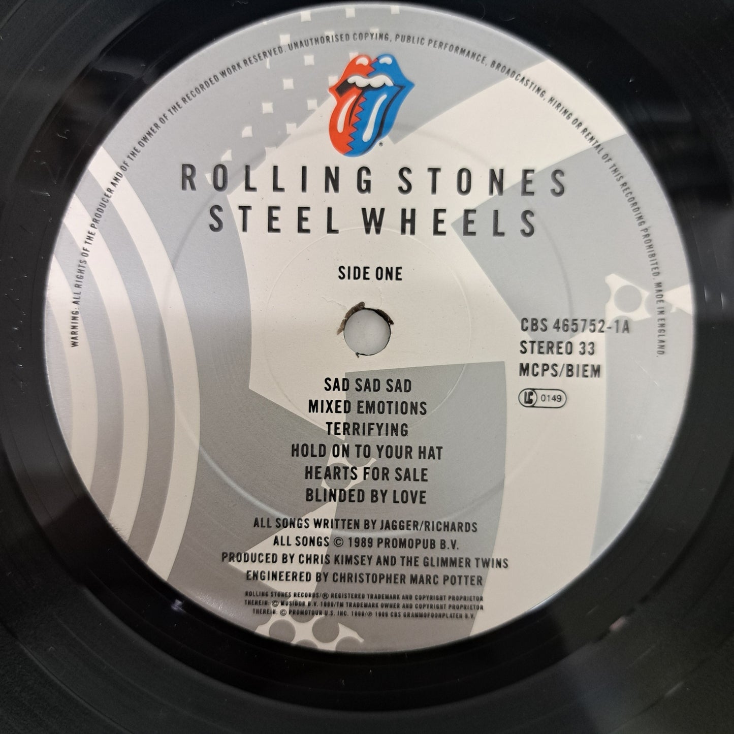 Rolling Stones - Steel Wheels (Vinyl LP UK 1989) EX/EX
