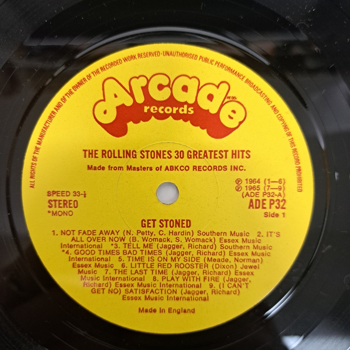 Rolling Stones - Get Stoned ~ 30 Greatest Hits (Vinyl DLP UK 1977) NM/NM/NM