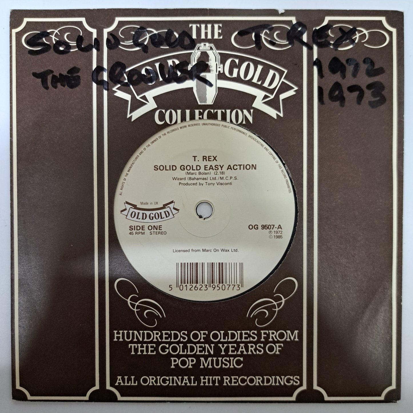 T.Rex - Solid Gold Easy Action / The Groover (Vinyl 7" Single) NM
