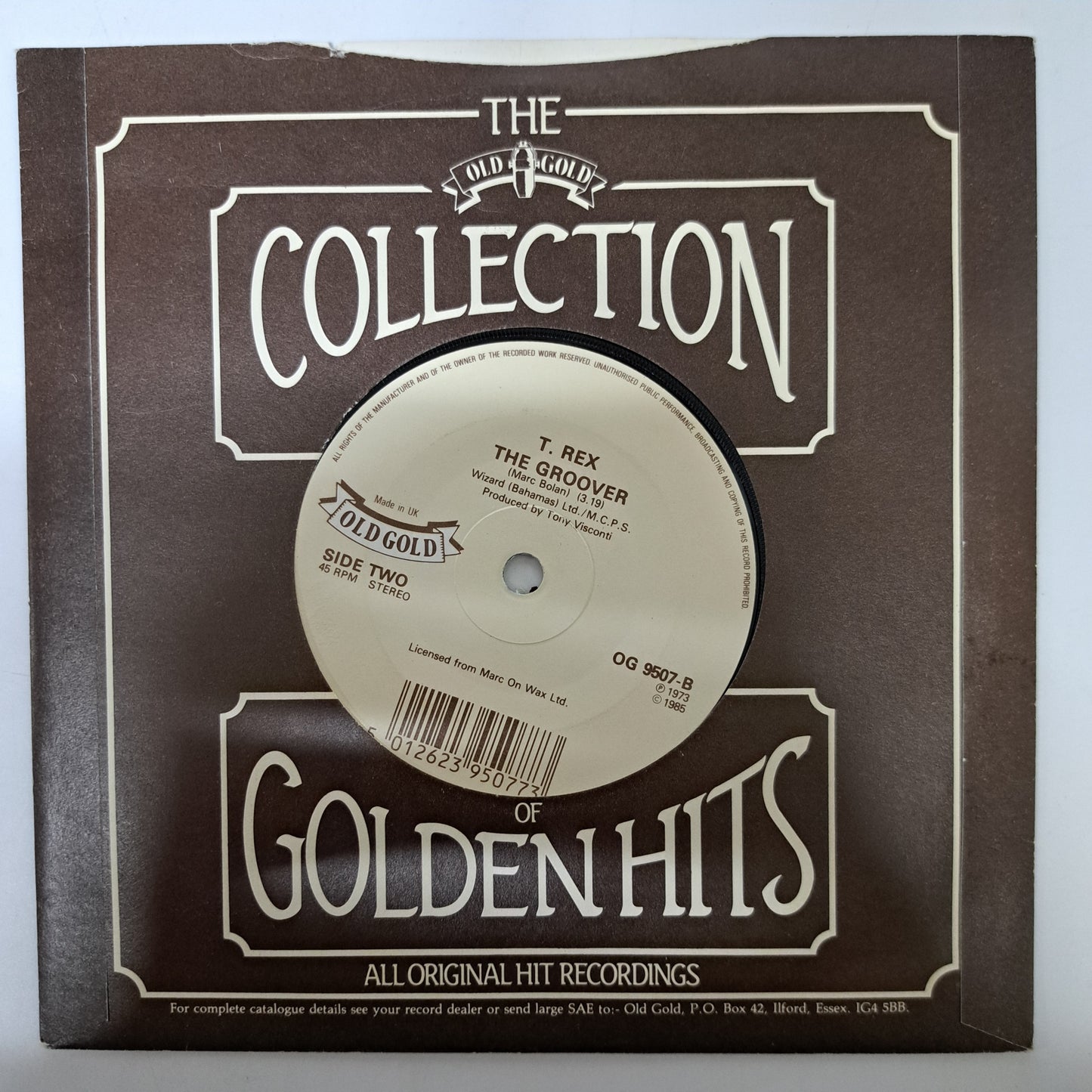 T.Rex - Solid Gold Easy Action / The Groover (Vinyl 7" Single) NM