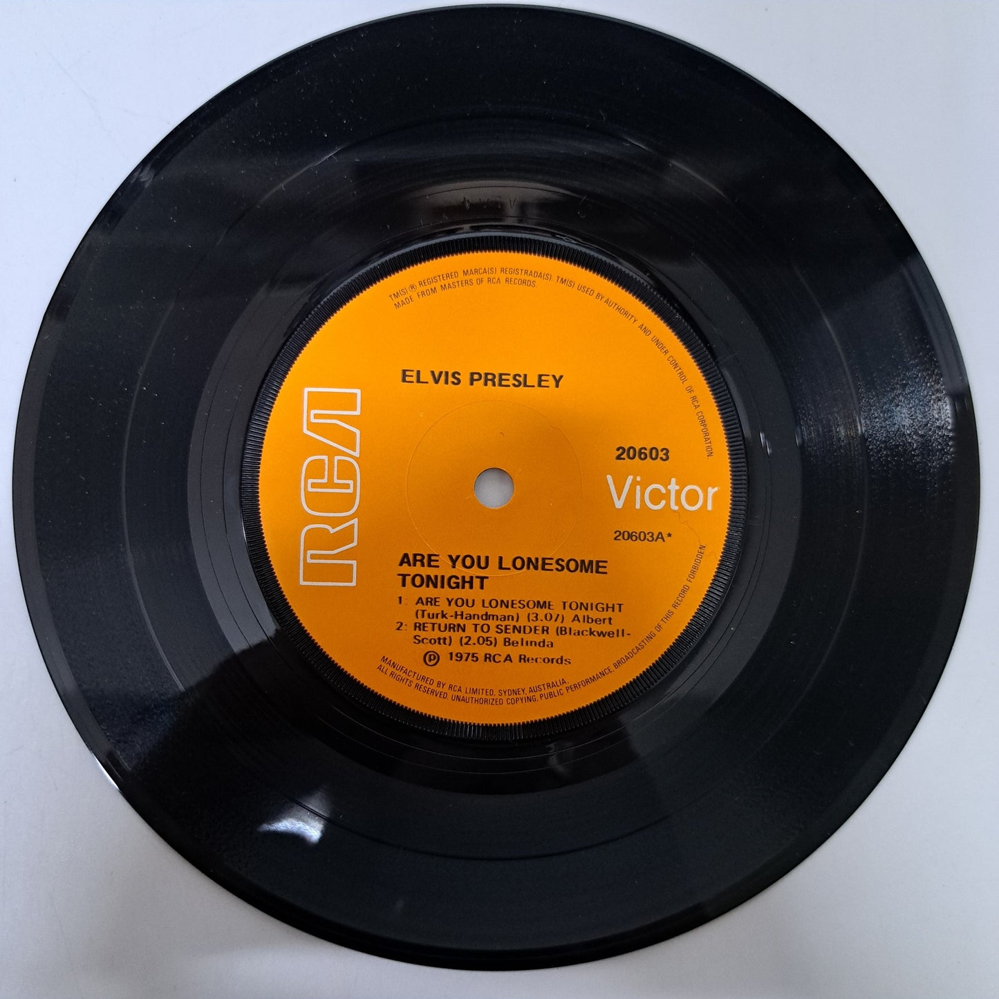 Elvis Presley - Are You Lonesome Tonight (Vinyl 7" EP Australia 1975) EX/M