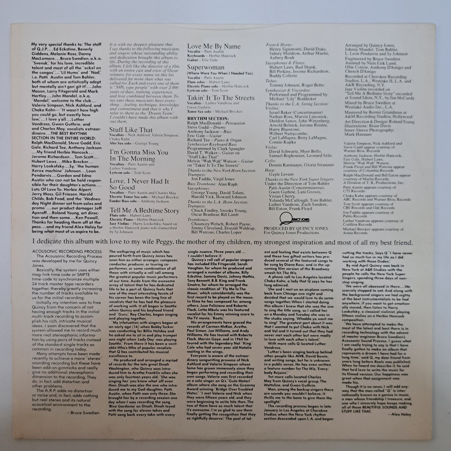 Quincy Jones - Sounds.. (UK 1978 Vinyl LP) EX/EX