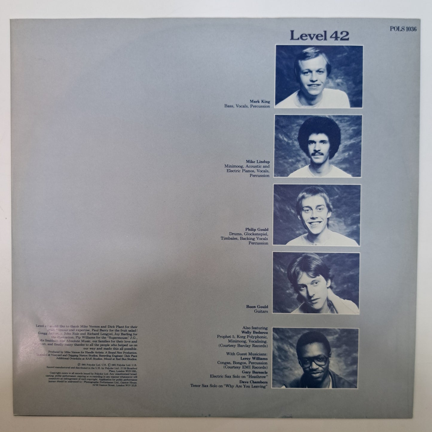 Level 42 - Self Titled (1981 UK Jazz-Funk Vinyl LP) EX/NM