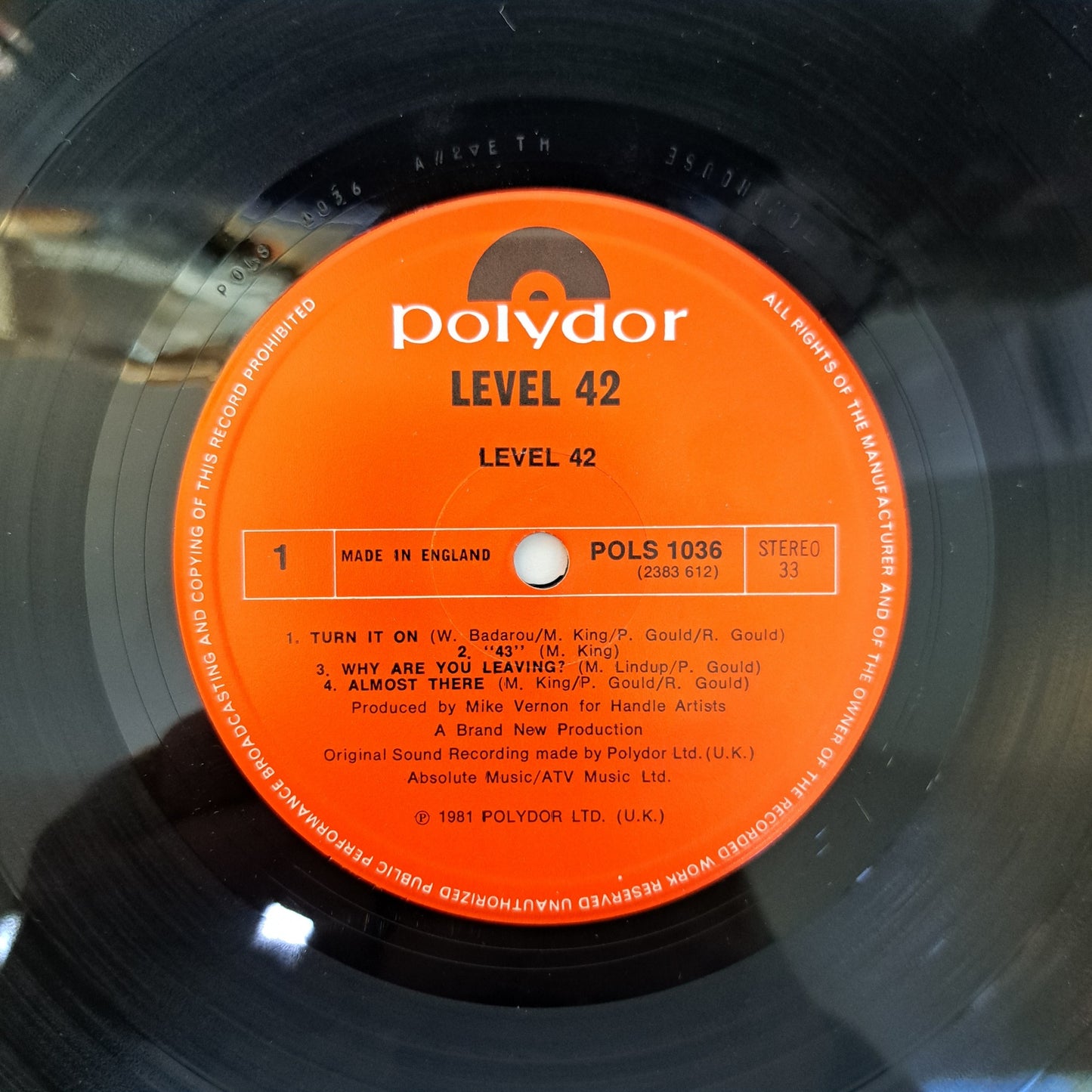 Level 42 - Self Titled (1981 UK Jazz-Funk Vinyl LP) EX/NM