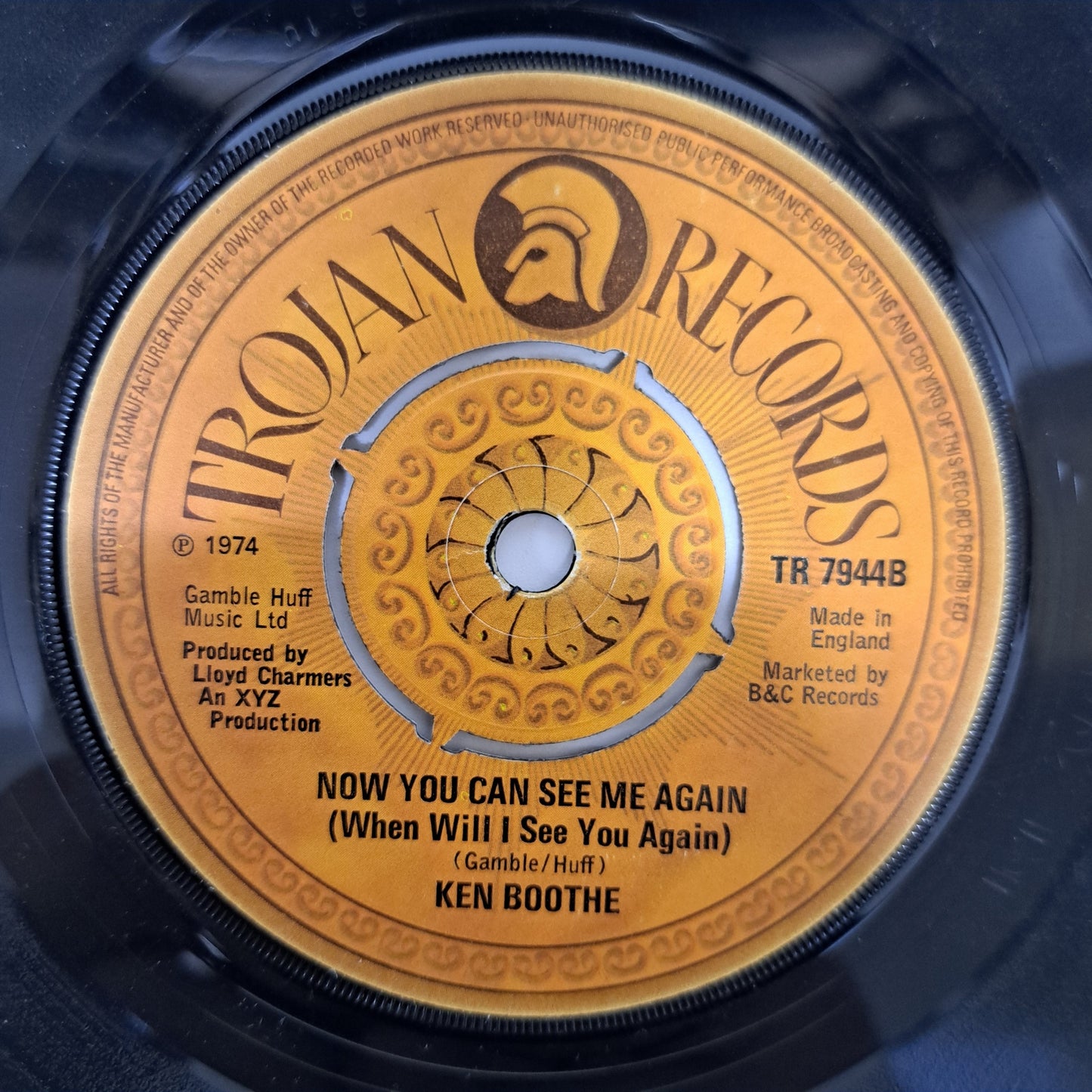 Ken Booth - Crying Over You (Trojan Vinyl 7" Single) EX