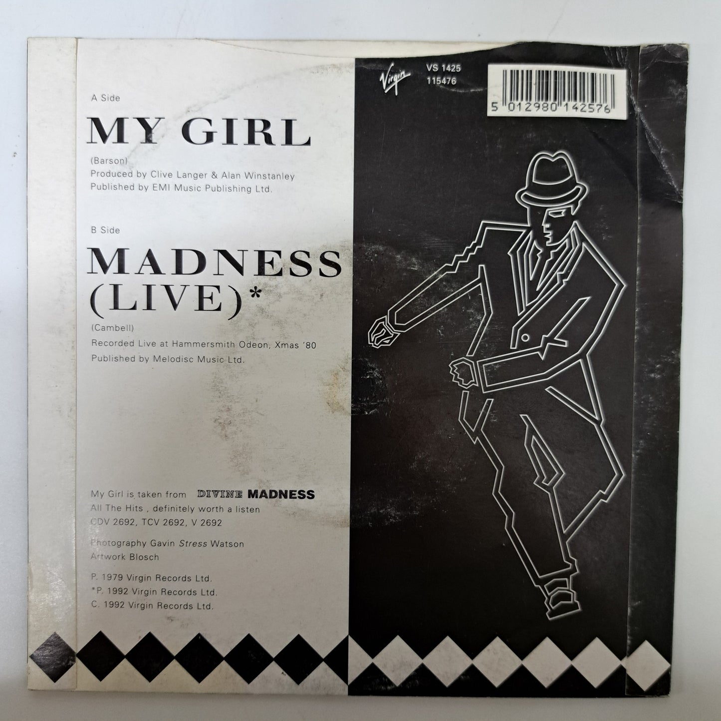 Madness - My Girl (Vinyl 7" Single 1992 Reissue) VG/EX
