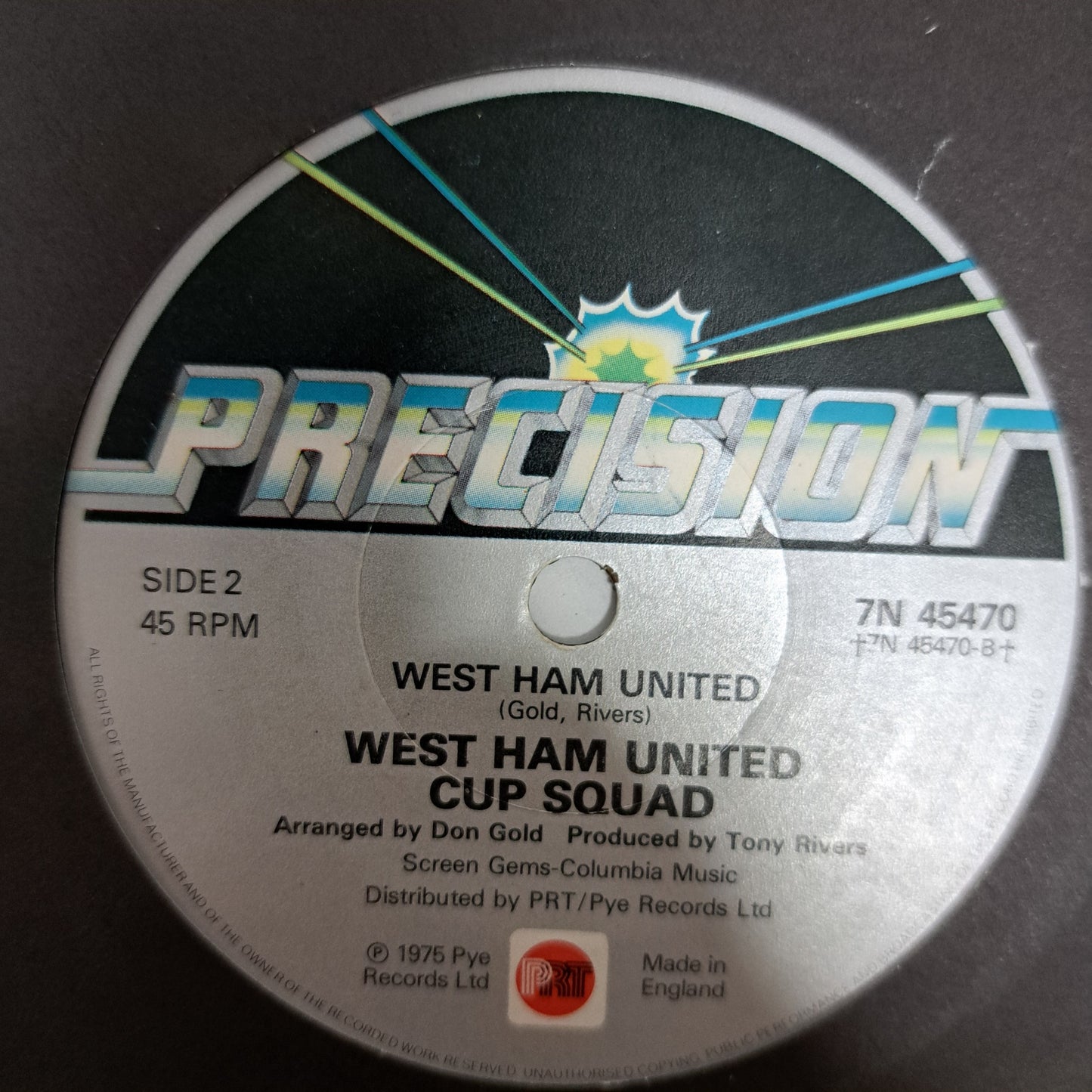 West Ham United Cup Squad - I'm Forever Blowing Bubbles (Vinyl 7" Single) VG+