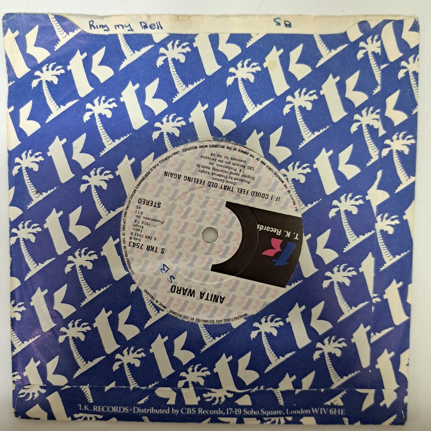 Anita Ward - Ring My Bell (Vinyl 7" Single) EX