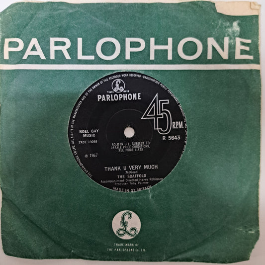 Scaffold - Thank You Very Much (Vinyl 7" Single 1967) NM